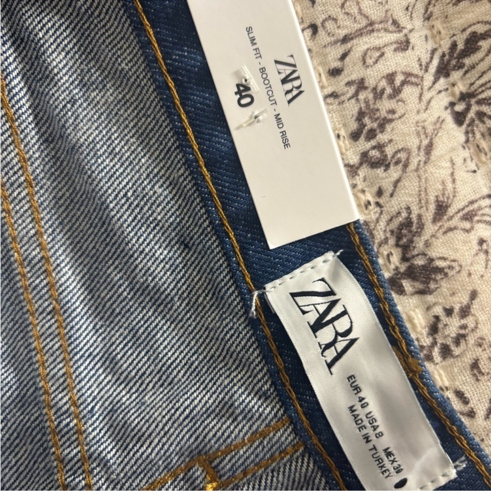 NWT ZARA 70’s Bootcut in Denny Blue - Picture 6 of 7